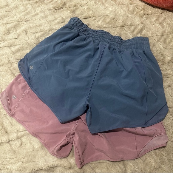 Lululemon Pink and Blue Hotty Hot HR Shorts - Picture 2 of 5